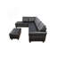 Canapé modulaire avec repose-pieds, confortable et élégant pour les salons modernes et les espaces familiaux.