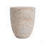 Outdoor/Indoor Lightweight Concrete Side Table,Travertine Finish