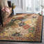 Tapis bourgogne à motif oriental en laine/coton touffeté à la main Costilla-29474116