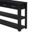 Élégante console avec 4 tiroirs et 2 tablettes, idéale pour les vestibules et les salons.-853823783