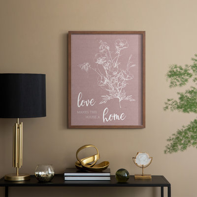 Love Home Framed Print - Solid Wood