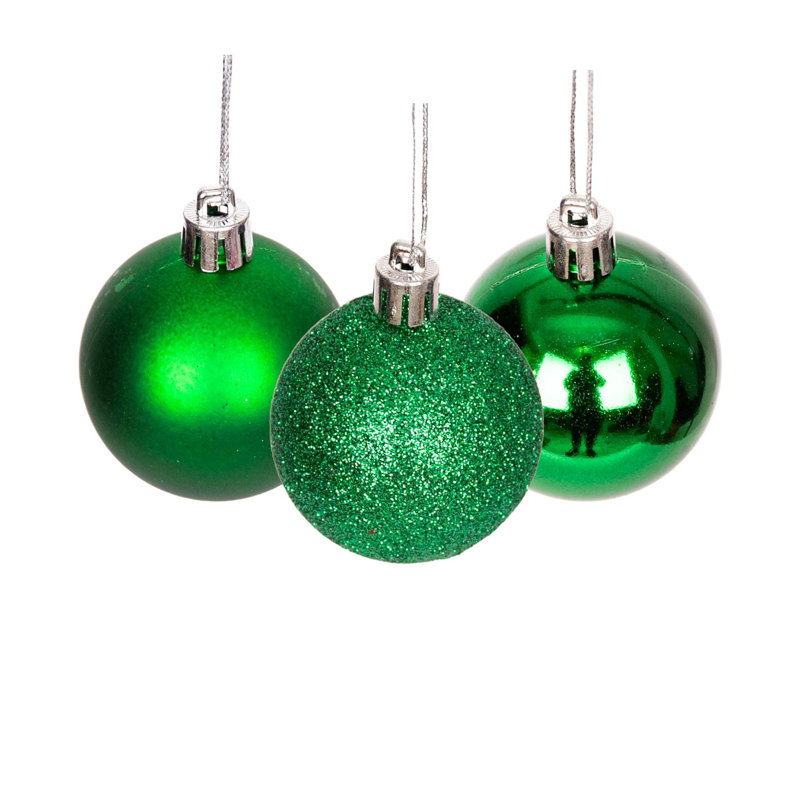 5cm Polyvinyl Chloride (PVC) Ball Ornament, Dark Green