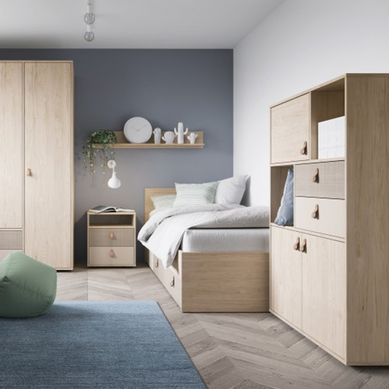 Lamika 2 Door Solid Wood Wardrobe