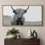 «Animals Highland Cow», portrait en noir et blanc sur toile-111176158-98042249