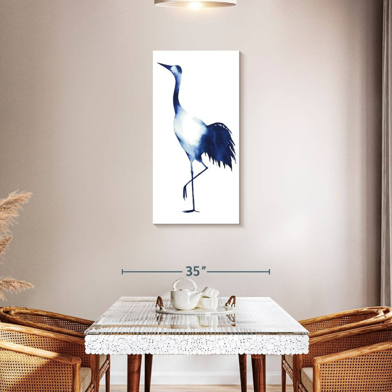 Ink Drop Crane II, 42" H x 21" W