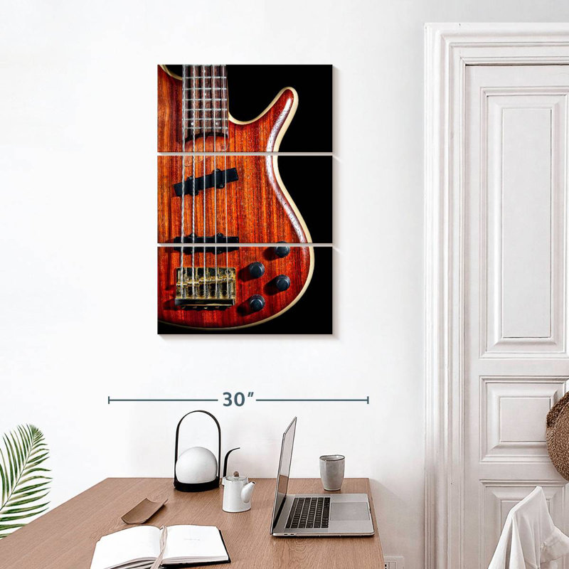 Wooden Bass Guitar, H 32" x l 20"