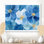 Indah Blue White Delicate Flower Petals III - cornouiller, art mural