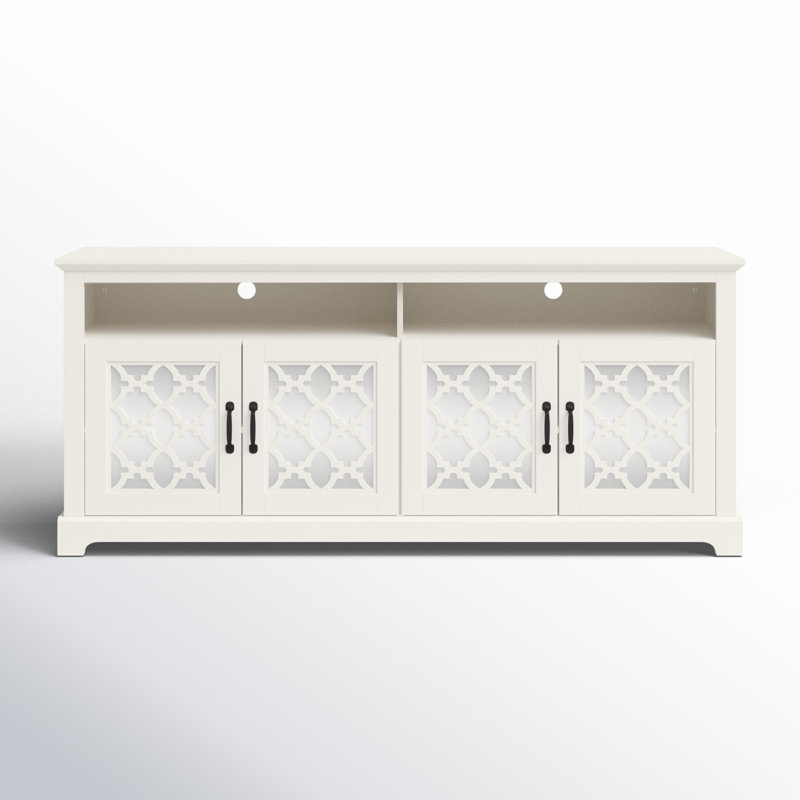 Chessani TV Stand with Open Storage for TVs up to 75", Ivory
