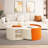 Modern Nesting Coffee Table And End Tables For Small Spaces With Extendable Sliding Top, White, Easy Assembly | Gift Idea-2053981988