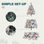 Arbre de Noël enneigé pré-éclairé-1073830569
