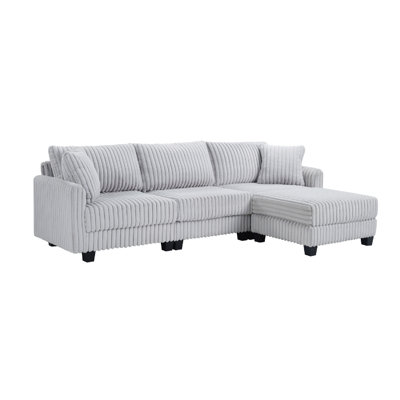 95/2000 Soft Vertical Corduroy Fabric Sofa