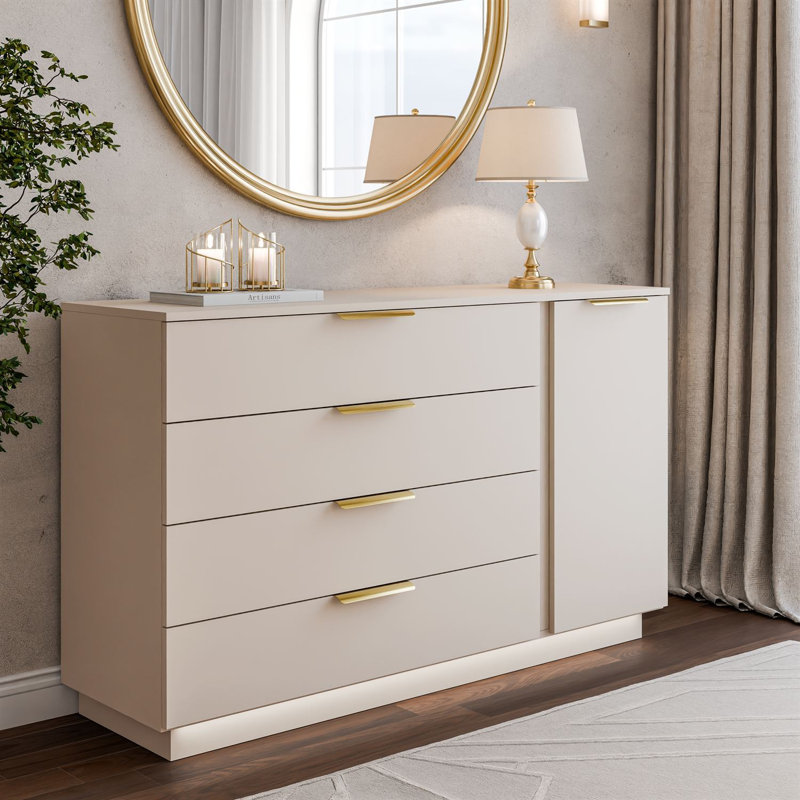 138 Sideboard, cashmere/ gold