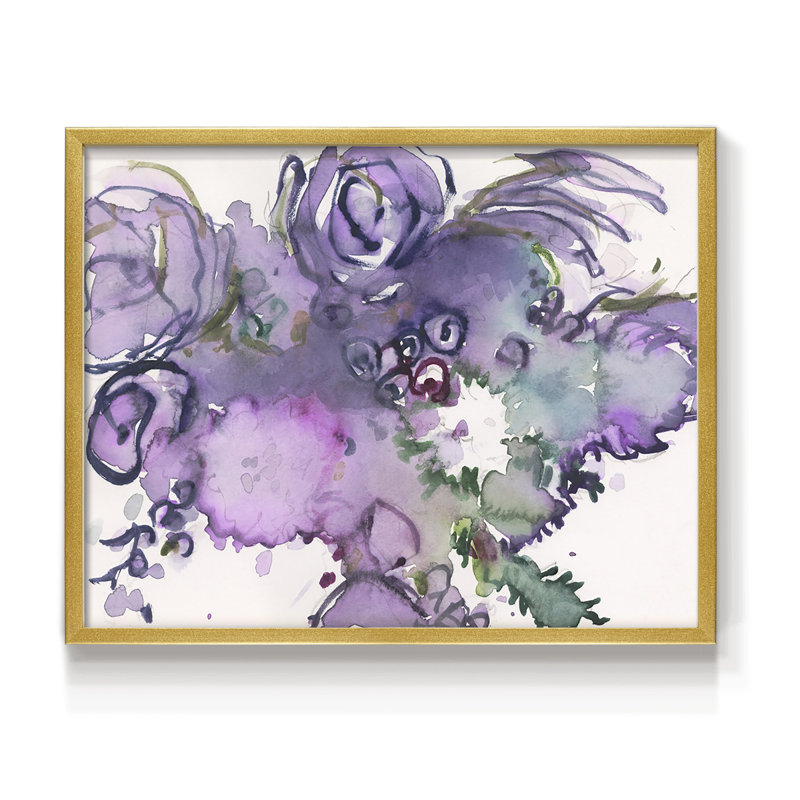 Lavande florale Splendor II - impression encadrée - réarmable, H 16 po x l 20 po