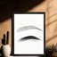 Art mural de maquillage pour les yeux encadré noir, impressions esthétiques réalistes de beauté-1971014373
