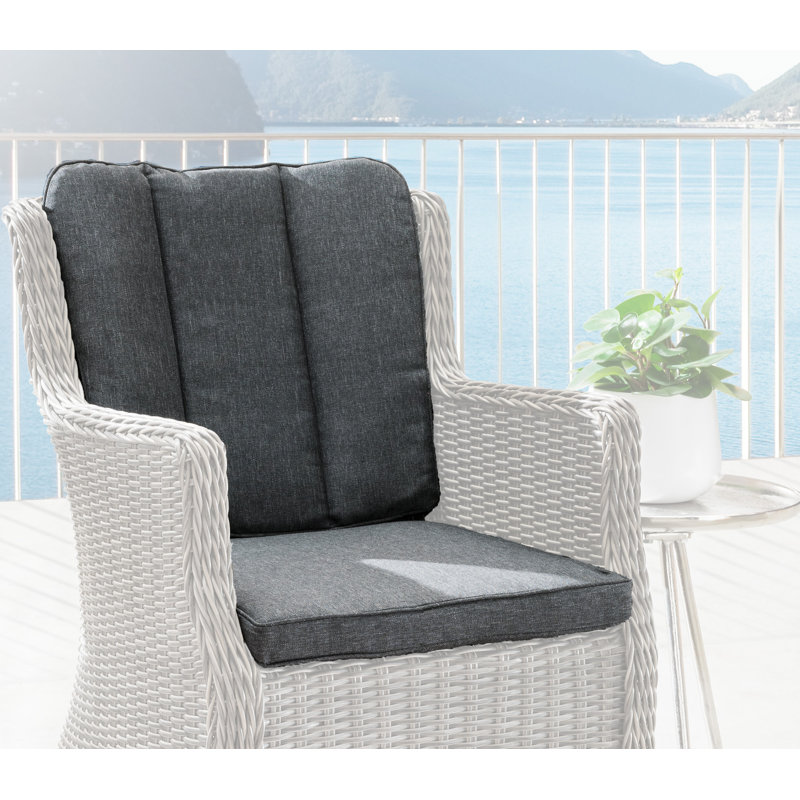 Sandefur Garden Dining Chair Cushion, Anthracite