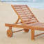 Chaise de plage légère, couleur bois, commode pour la terrasse, chaise longue pliante près de la piscine