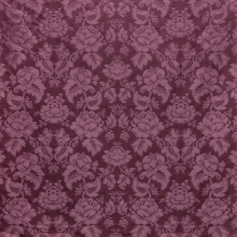 Moulins Silk Fabric, Eggplant