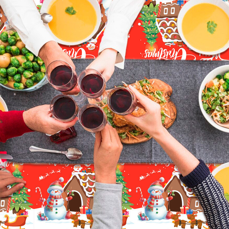 Christmas Party Supplies, 3pcs Christmas Table Cover