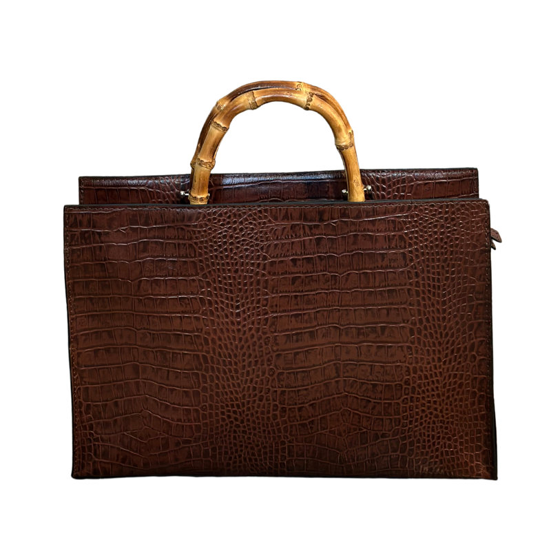 Sac en cuir Quinn, Brun