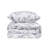 Luxurious Satin Double Quilt Cover Set, Mint & White, Fits Queen Size 79 x 87 | 100% Cotton Satin, 210 Thread Count | Includes 2 Standard & 2 Euro Pillowcases | Machine Washable, Elegant Design with Button Closure-1255513650
