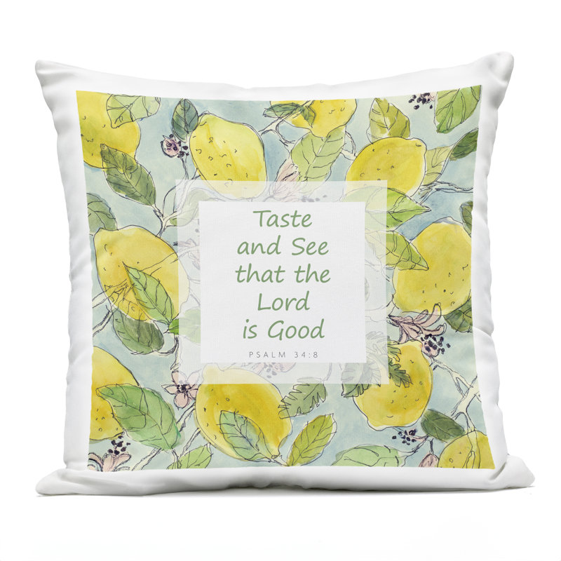 Coussin extérieur See the Lord is Good, par Lanie Loreth, 18 x 7 x 18