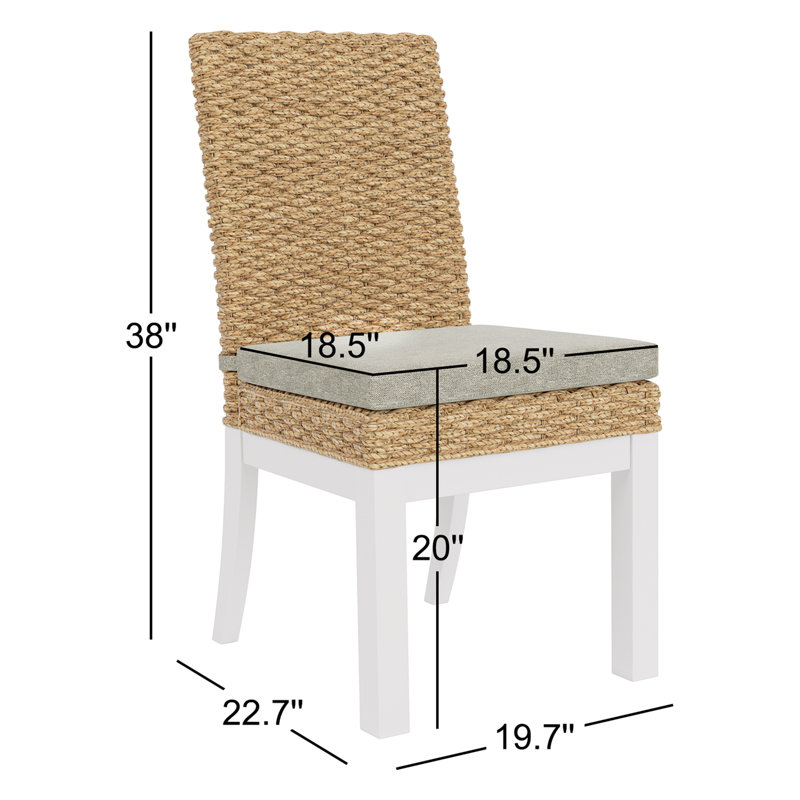 Chaise rembourrée en bois massif Lana 
