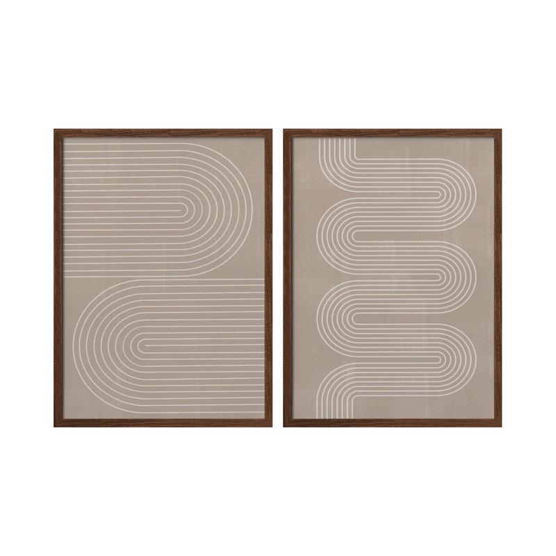 "Simple Arch", ensemble de deux encadrées d'art texturé, Noir, H 24 po x l 36 po