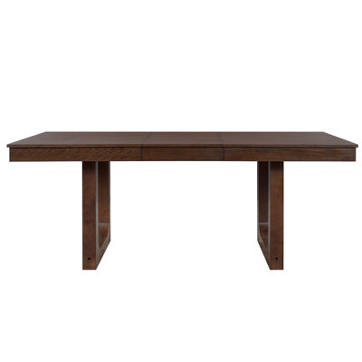 60"-78" Extendable Dining Table, Farmhouse Wooden Kitchen Table With Removable Leaf, Large Expanding Table For 4-8