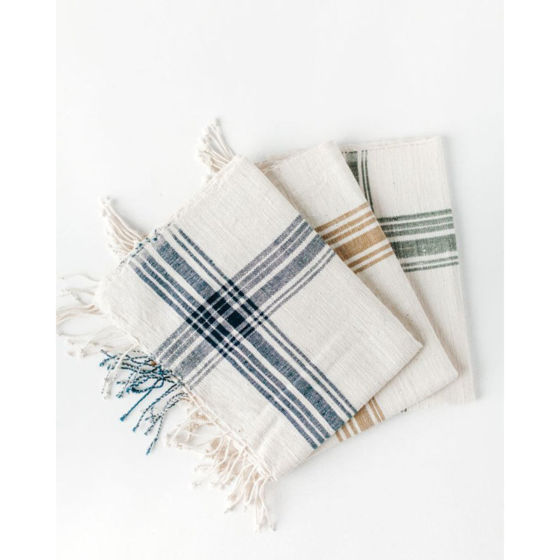 Cabin Hatch Cotton Hand Towel, Blue