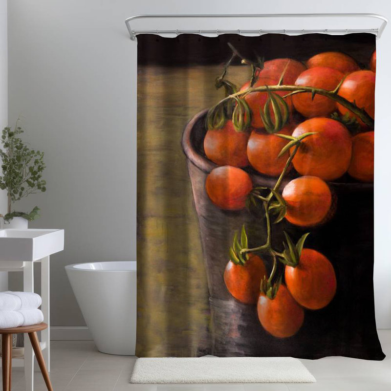 Shower Curtain GA56 – Polyester Shower Curtain, Dye Sublimation Print, 71" W × 74" L