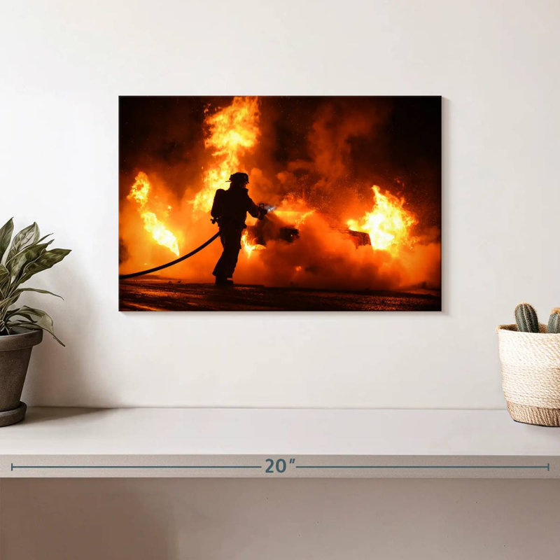 Lelar Fireman, 8" H x 12" W