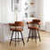 Rozie Swivel 26" Faux Leather Counter Stool