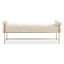  Banc avec traversin blanc perle