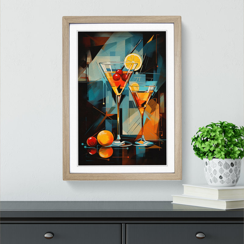 Single Picture Frame Print on Wood, 64cm H x 46cm W, Oak Framed