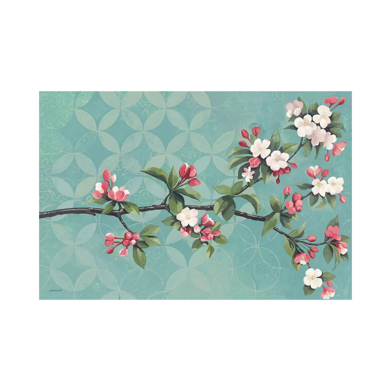 Cherry Blossoms par Kathrine Lovell - Toile tendue avec châssis sur toile tendue, H 8 po x l 12 po x P 0,75 po