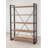 Industrial Bookshelf with Metal Frame, Atlantic Pine & Black Finish, 51.2 x 70.9 x 13.8 inches | 100% Melamine Coated Particle Board, 0.7 in Thickness | Wall-Mountable, Numerous Shelves, 77.2 lbs Capacity