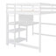 Lit mezzanine en bois avec tablette et plateau d'écriture