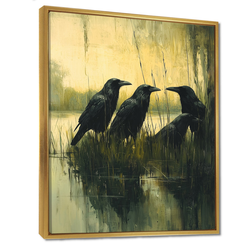 Lamberton - Animals Wall Art, 32" H x 24" W, Impression encadrée flottante, Doré