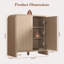 Buffet incurvé de 33 po, buffet moderne avec 2 portes et tablettes réglables-132158151-131203926
