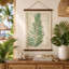 Fern Leaf Scroll Cotton Tapestry