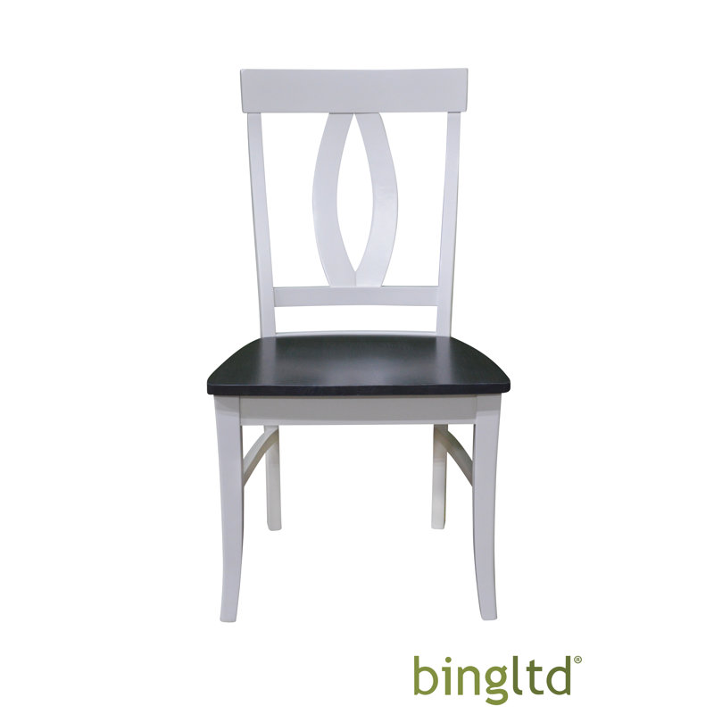 Chaise d'appoint en bois massif, Blanc