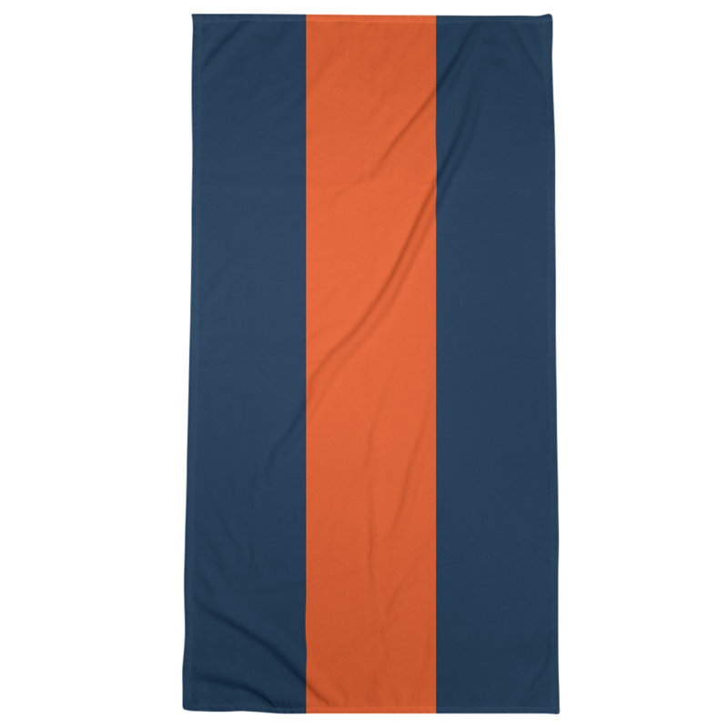 Microfiber Bath Towel, Tennessee Red Football Navy Blue/Orange