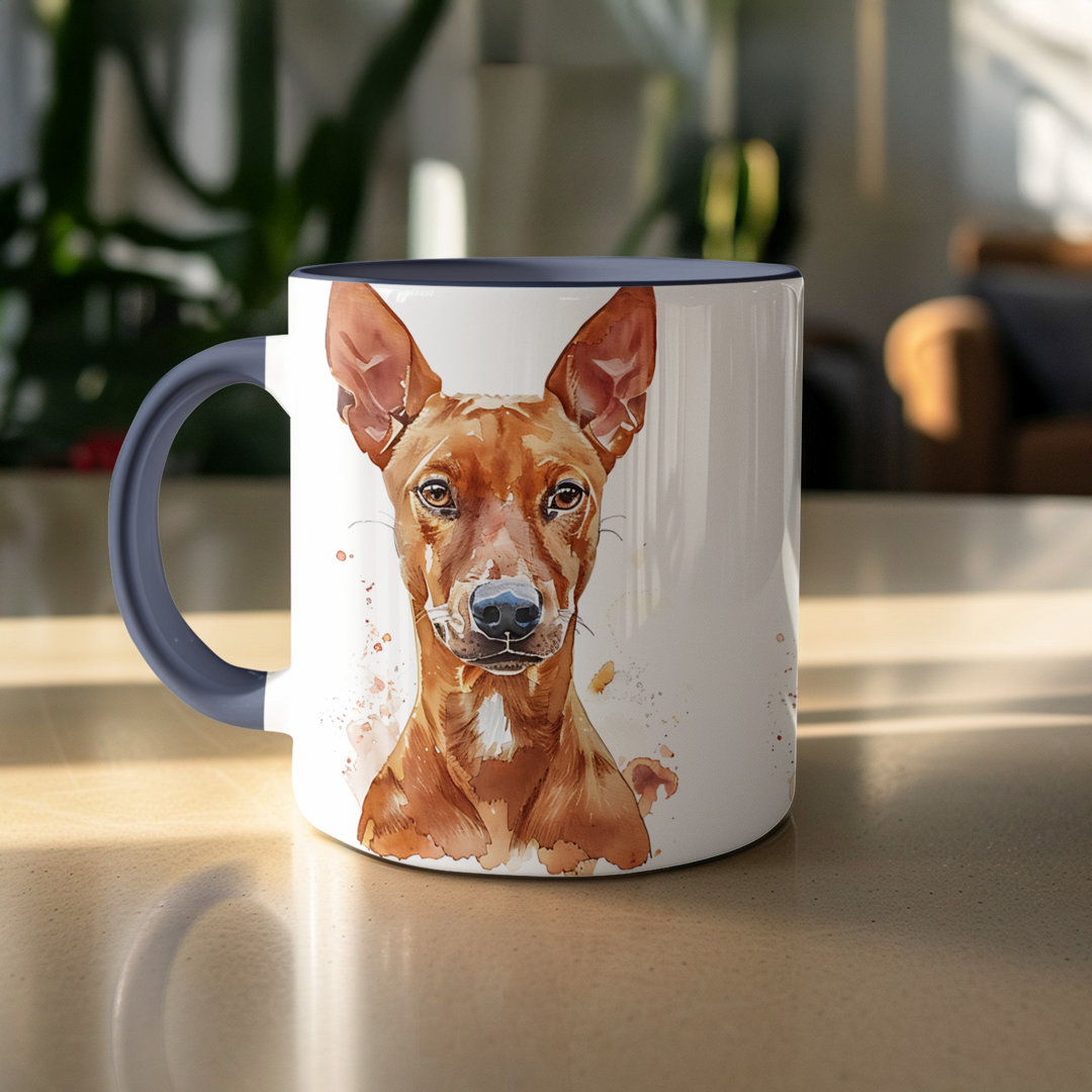 Husky Shiba Inu Watercolor Design 11oz Coffee Mug