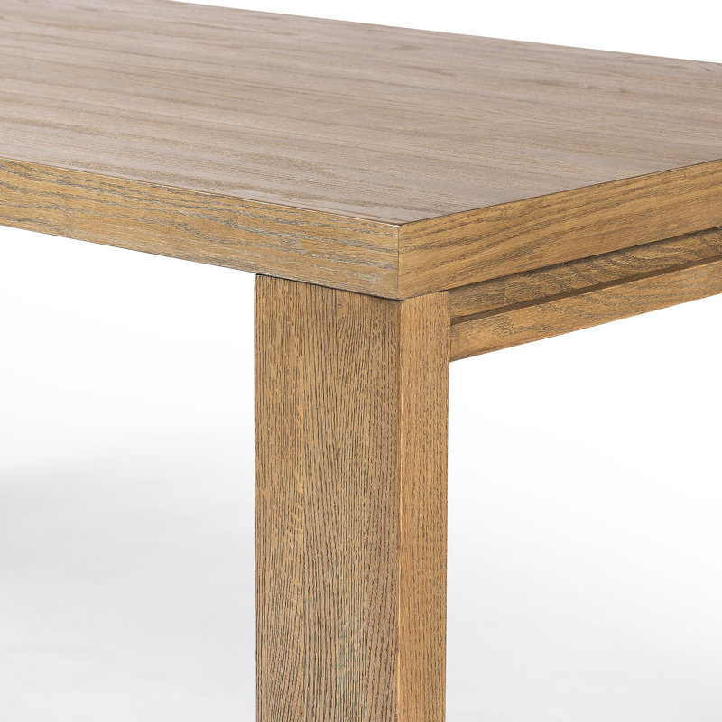 Millie Dining Table, Drifted Oak Solid, 30" H x 72" L x 96" W