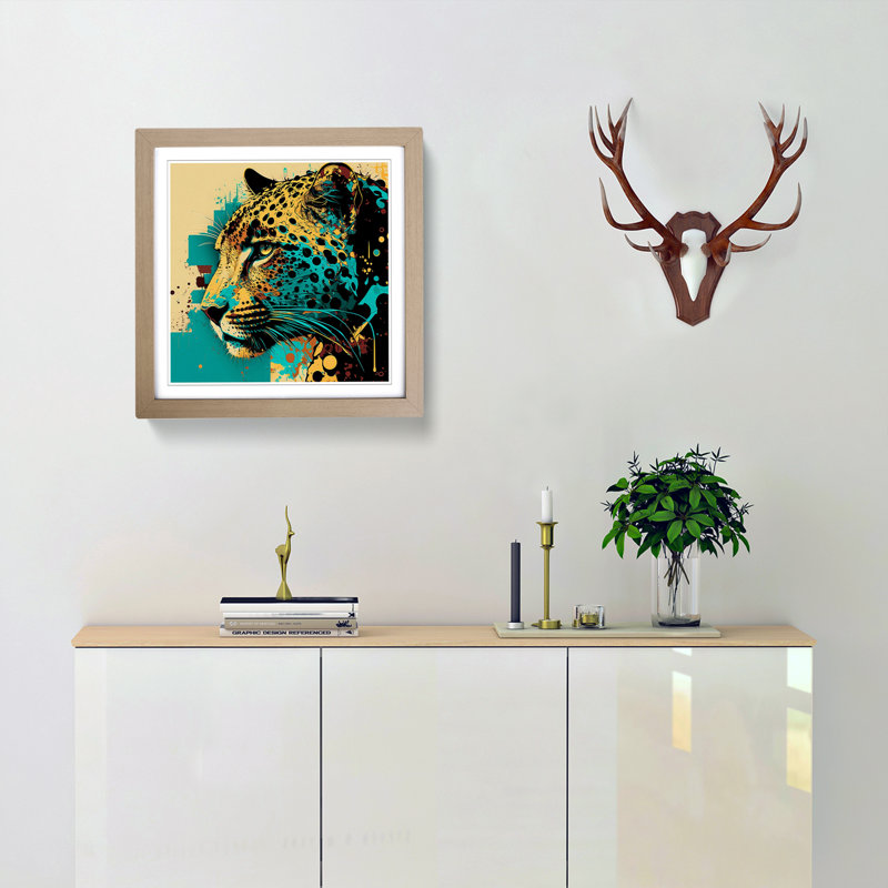 Leopard - Framed Print, Oak