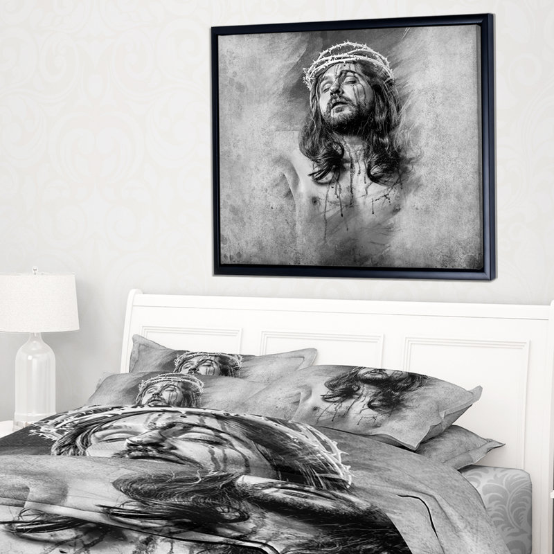 «Jesus Christ», impression, H 30 po x l 40 po x P 1,5 po, Toile avec cadre flottant
