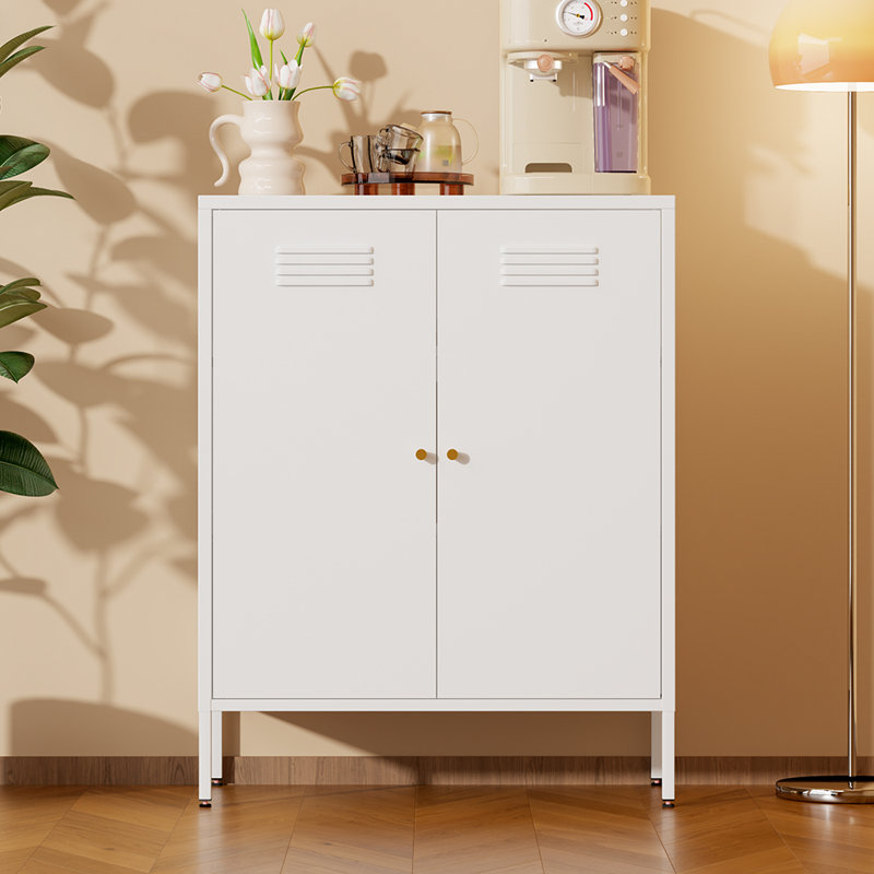Alleyne Metal Accent Cabinet, White