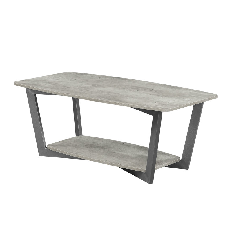 Raimonds Coffee Table, Faux Birch and Slate Gray