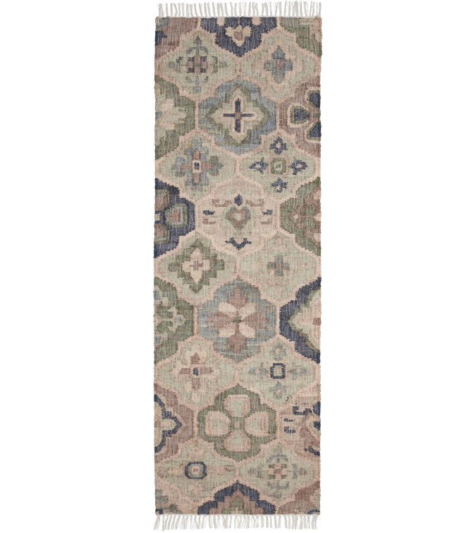 Pali Blue Handwoven Jute Rug