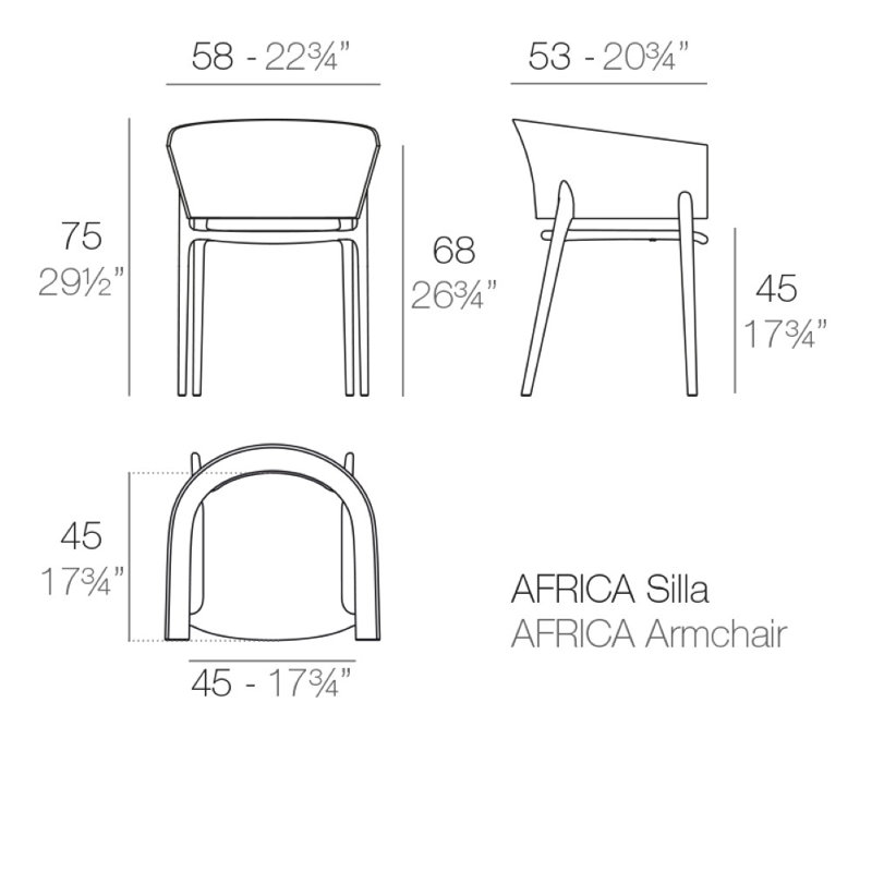 AFRICA Arm Chair (Indoor/Outdoor), Ecru